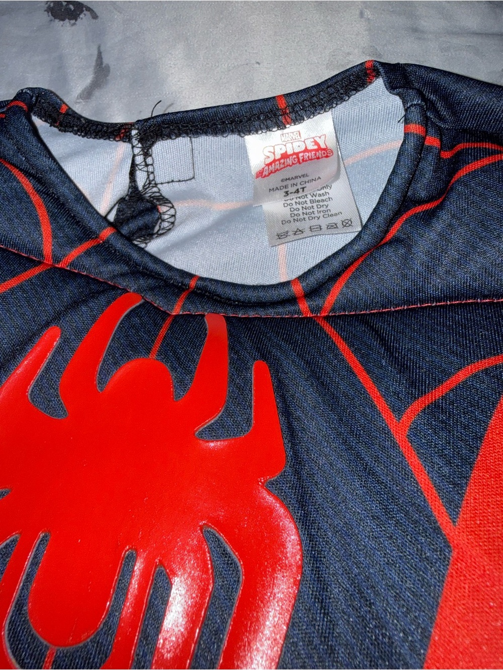 SPIDEY Kids' Black & Red Spider Graphic Top
